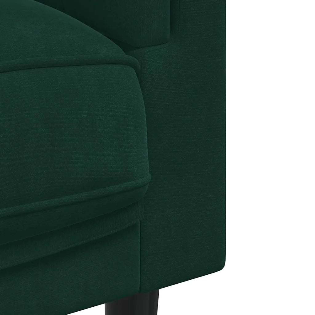 Poltrona con Cuscino Verde Scuro in Velluto 372624