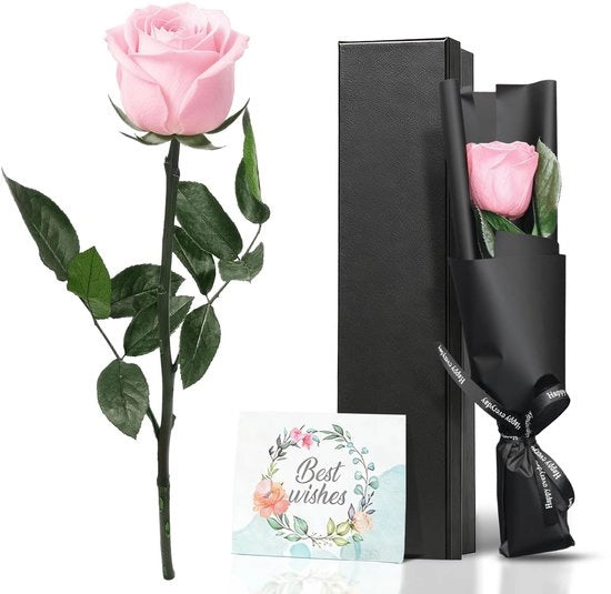 Fiori Secchi in Scatola Regalo - Fiori Conservati - Regalo Sostenibile - Ideale per Feste di Compleanno/Jubilei - Confezione di Lusso - Simbolo di Amore Eterno