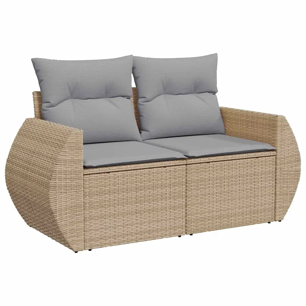 Set Divano da Giardino con cuscino 12 pcs Beige e Grigio Chiaro 3363857