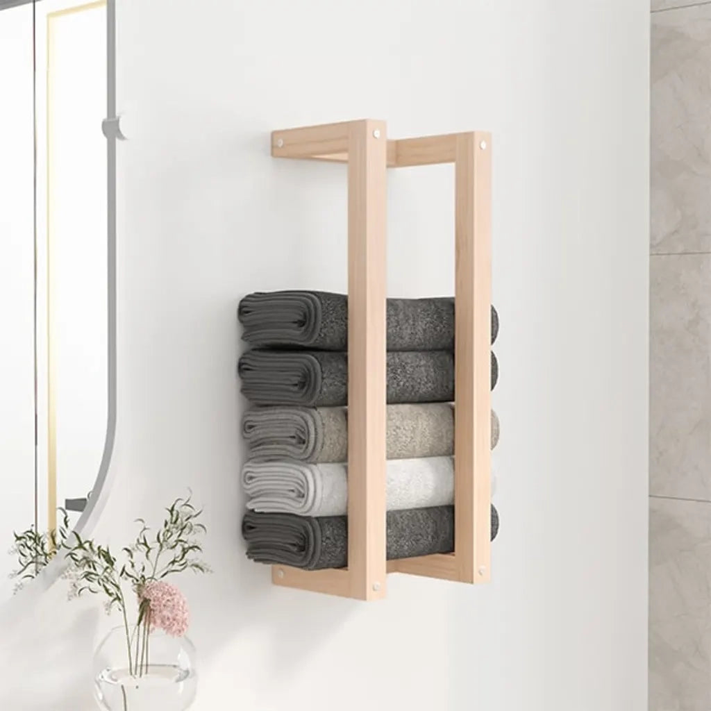 Portasciugamani 23x18x60 cm in Legno Massello di Pino 822392