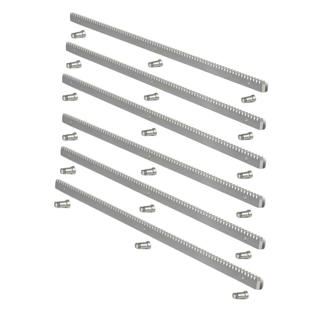Barra cremagliera acciaio zincato 30x12 1 metro cancello scorrevole e bulloni *** numero pezzi 6, confezione 1