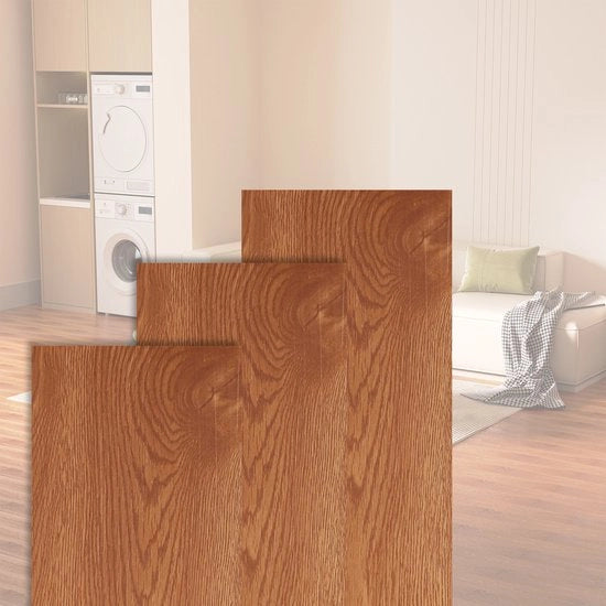 Pavimento in PVC - Pavimenti in PVC - Pavimento in vinile - Pavimenti in vinile - Naturale - 91,5 x 15,2 cm x 1,5 mm - Spessore 1,5 mm - 14 piastrelle - Classico Caldo Rovere