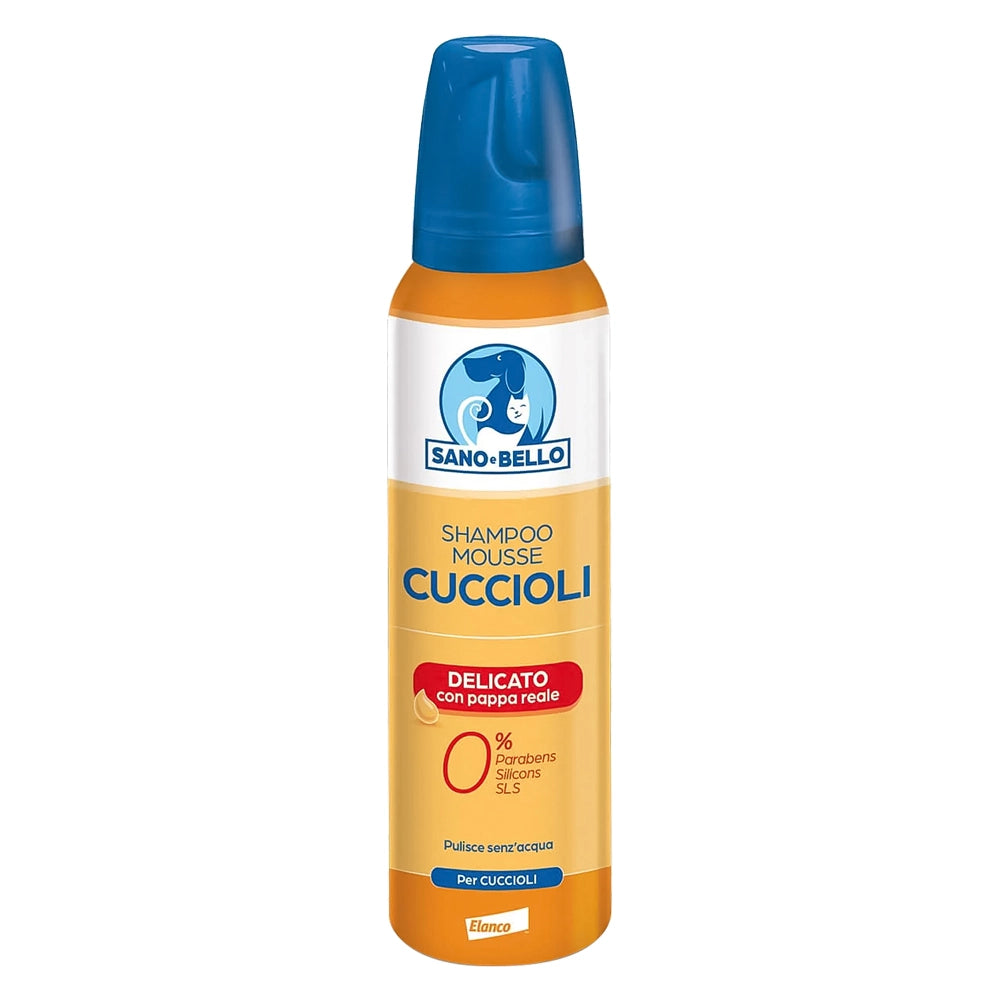 SHAMPOO MOUSSE PER CANE 'CUCCIOLI' delicato - con pappa reale  - SANO E BELLO