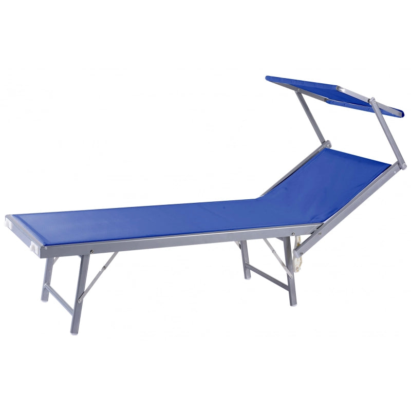 Lettino Mare in alluminio con stanghette 2x1