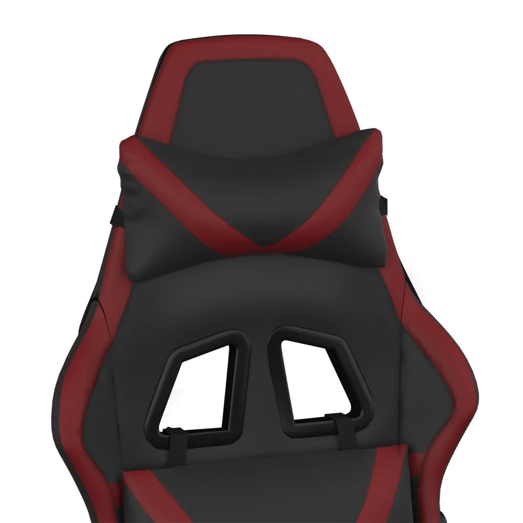 Sedia Gaming | Sedia da e-sports Nero e Rosso Vino in Similpelle
