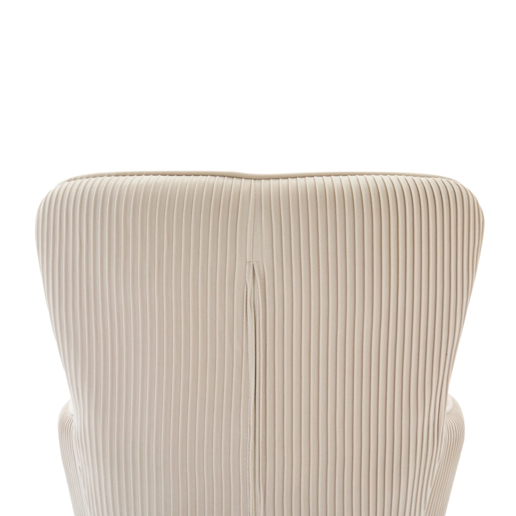 Set di 2 sedie con braccioli e supporto lombare in velluto beige e oro