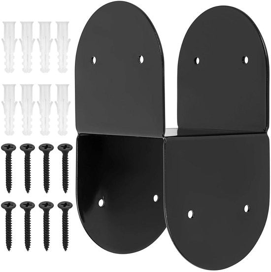 Connettore per palo per 4 x 4 palature e travi - 100 x 100 mm - nero - sostegni per tavole in legno e pergola - connessione a vite - migliorati sostegni angolari per travi