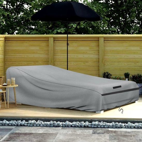 Ombrellone per due persone, 210 x 160 x 35/75 cm, copertura 420D, sdraio a due posti, outdoor, impermeabile, sdraio a due posti, relax, sdraio da giardino, copertura protettiva, impermeabile al vento, resistente ai raggi UV.