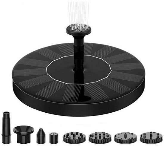 Pompa ad energia solare, set di fontana solare galleggiante con 8 sprinkler, pompa per laghetti di giardino o fontana per uccelli/pesce