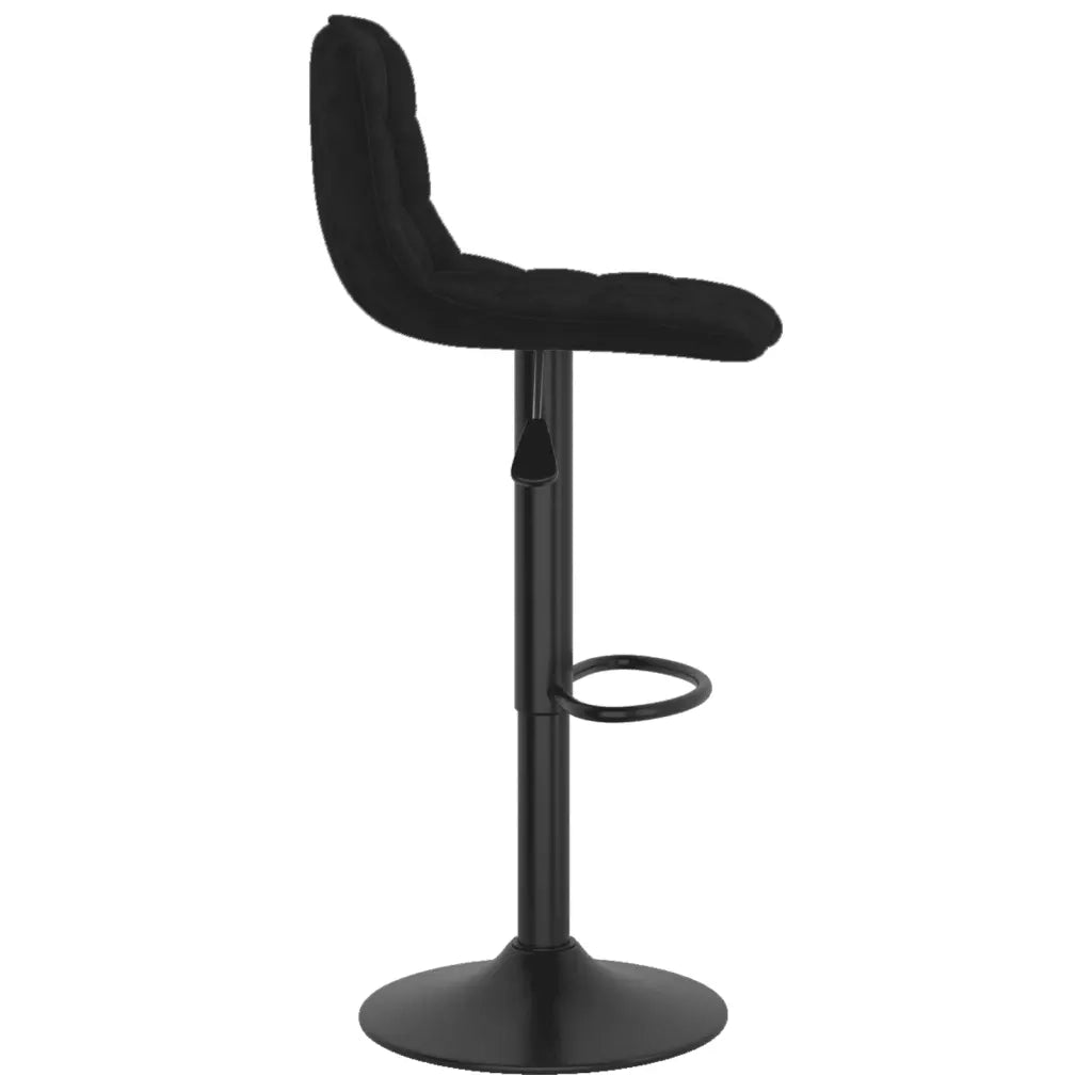 Sgabelli da Bar 2 pz Neri in Velluto 333988