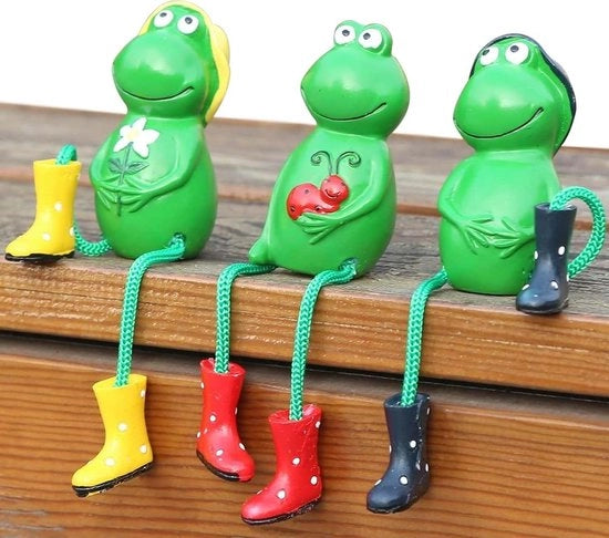 Decorazione da Giardino a 3 Dimensioni - Rane Sospese per il Giardino - Decorazione Mini per il Laghetto - Statue di Rane Resistenti alle Intemperie
