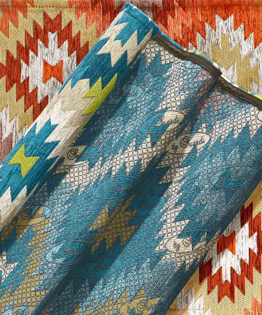 Tappeto moderno AVANA ROSSO geometrico etnico kilim, Tappeto arredo soggiorno salotto camera lavabile anti-scivolo cm.140x200