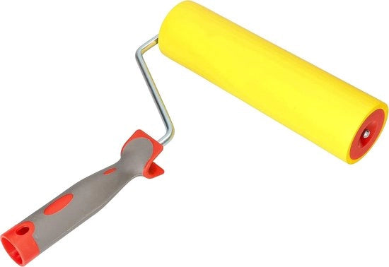 Aandrukroller per parete 150 mm con rotella in gomma maniglia in plastica aggiungere