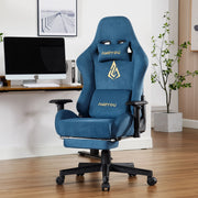 Sedia da Gaming con Poggiapiedi, Regolabile e Girevole ¨C Minimal ¨C Blu