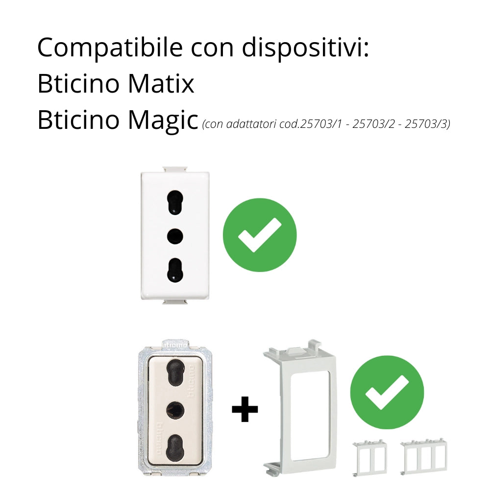 Custodia protettiva bticino 25502 ip55 per 2 moduli matix
