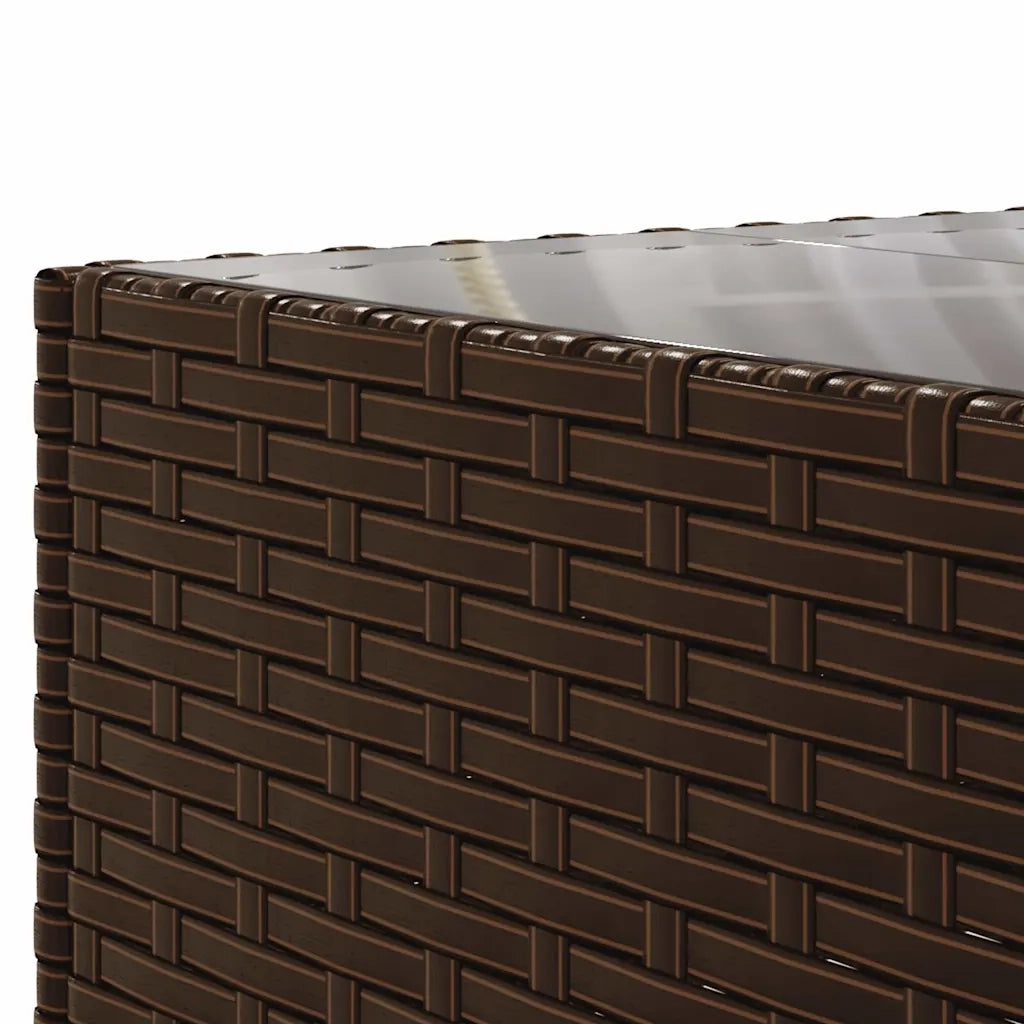 Set Divani da Giardino 7 pz con Cuscini in Polyrattan Marrone 3308182