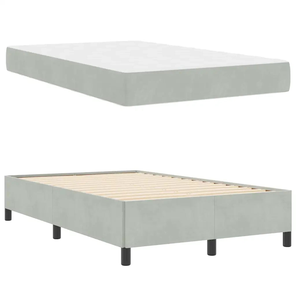 Struttura del letto Grigio chiaro 120 x 190 cm Tessuto