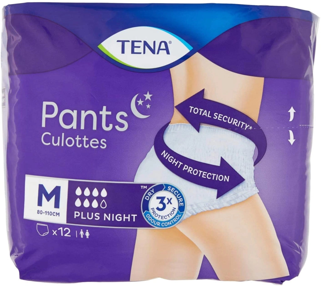 TENA LADY PANTS PLUS NIGHT IN TAGLIA M CONFEZIONE DA 12 PEZZI