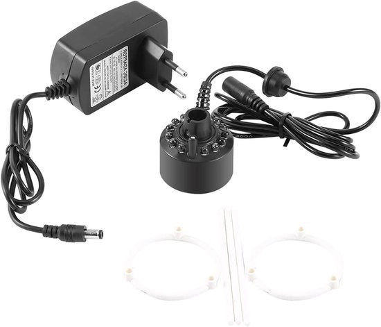 Fogliaire a LED Colorato - 12 LED - Piscina - Ultrasuono - Adattatore di Alimentazione - Adatto per Piscina Fogliaire - Fogliaire Colorato 1 Pezzo 12Led Con Adattatore 110 240V Presa USA