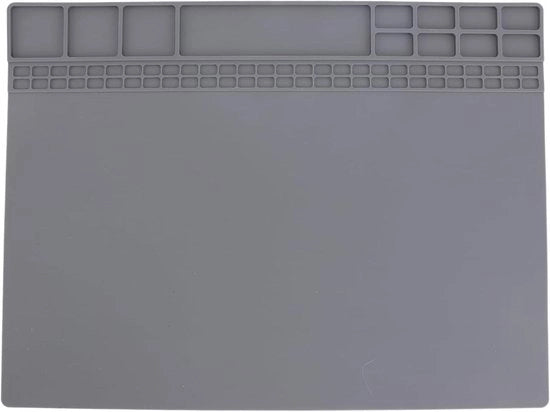 Matrice di lavoro multifunzionale in silicone con isolamento termico, antiscivolo, resistente a elevate temperature, per riparazioni di soldature BGA, grande, antistatica, magnetica, elettronica, compatibile con tecnologia BGA, colore blu.
