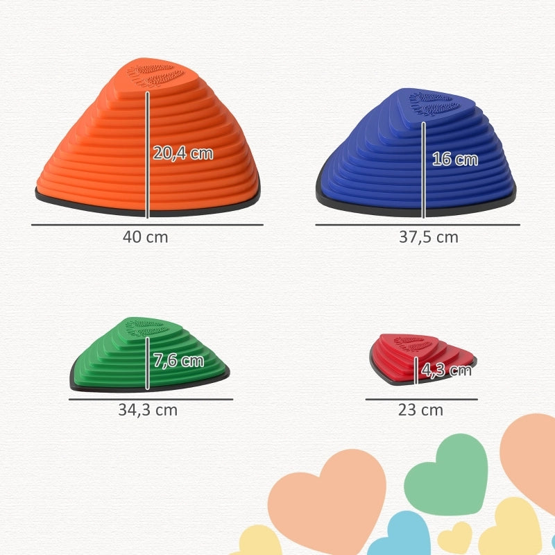 Set di 11 pietre da calpestio, antiscivolo, per uso interno ed esterno, impilabili, colori assortiti.