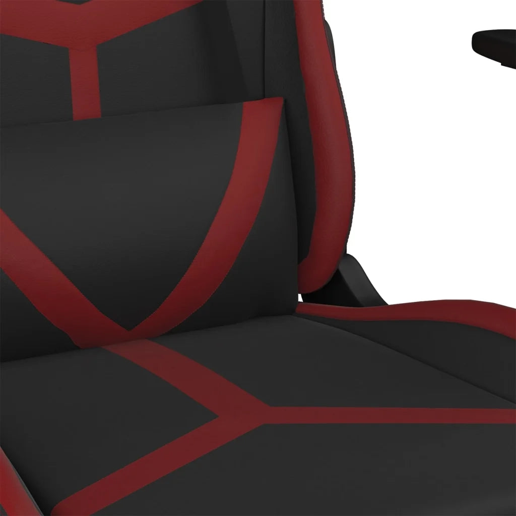 Sedia Gaming | Sedia da e-sports Nero e Rosso Vino in Similpelle