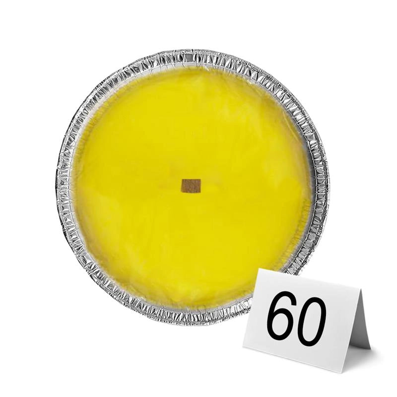 MAURY'S SET 60 CANDELE ALLA CITRONELLA BASE IN ALLUMINIO STOPPINO IN FIBRA DI LEGNO PRESSATO 16,5 CM