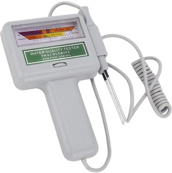Verificatore di pH Portatile - Cattura Cloro - Tester di Qualità dell'Acqua - Piscina/Bagno - Verifica livello di pH e cloro - Facile da usare - Tester di Qualità dell'Acqua con pH e cloro