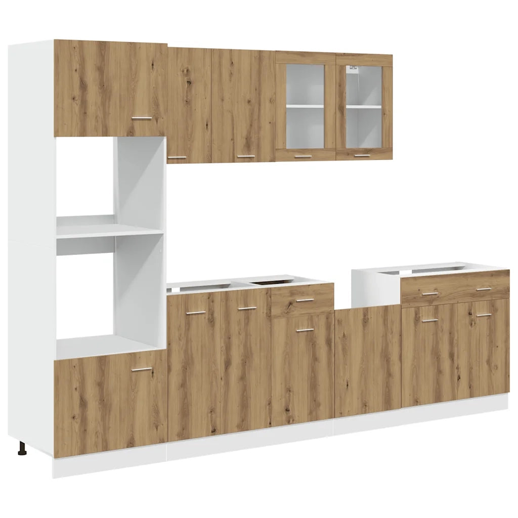 Set di Mobili da Cucina 7 pz Lyon Rovere Artigianale Truciolato 3328572