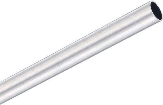 Tubo di Alluminio Sferico - 16 mm - Senza Fili di Ricambio - 250 mm di Lunghezza - Industriale - Fai da Te - Artigianato - Adatto per l'Uso Domestico - Colorazione Argentata - 1 Pezzo