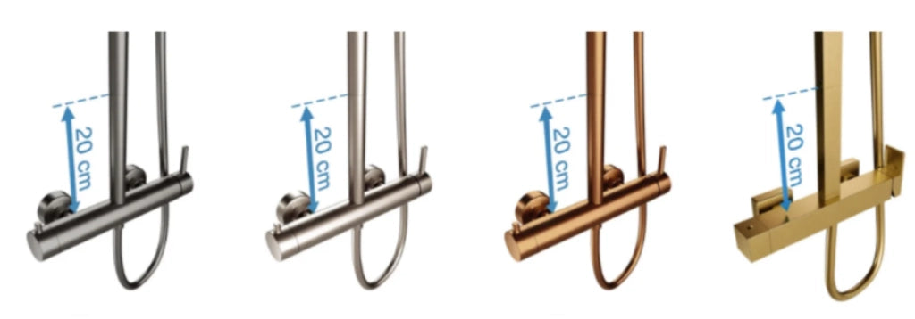 Colonna doccia quadrata con miscelatore INVERTER - cromo