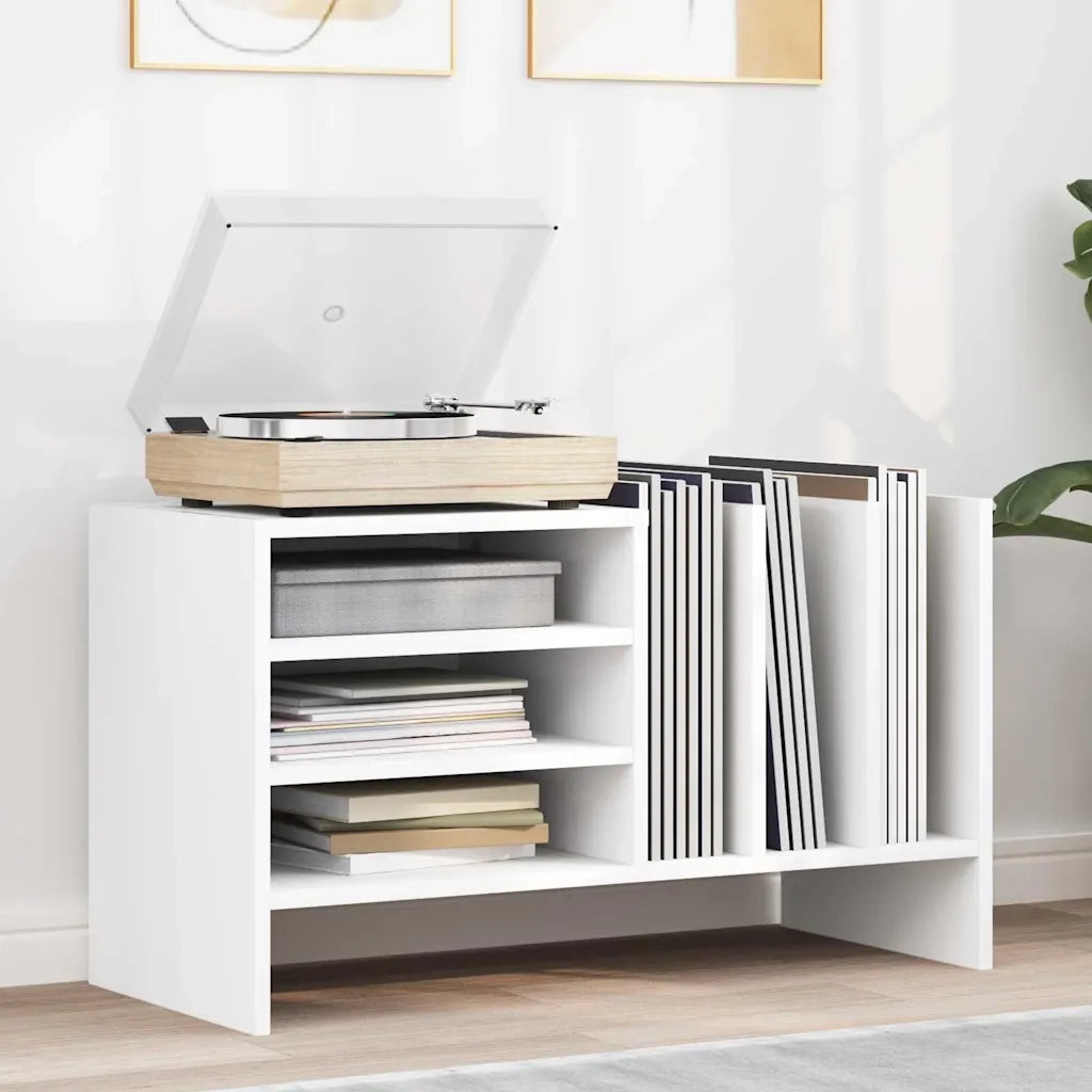 Mobile porta vinili Bianco 78.5 x 35 x 45 cm Legno multistrato 891072