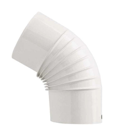 GOMITO SMALTATO 45  ° 'CLASSIC'  EE ? 80 mm - Col. bianco - SAVE