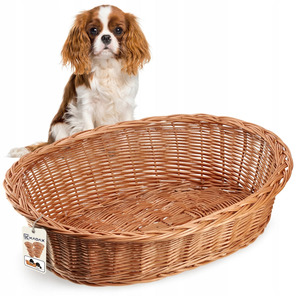 Cuccia per cani e gatti KADAX in vimini naturale, piccola, ecologica, 58 cm S