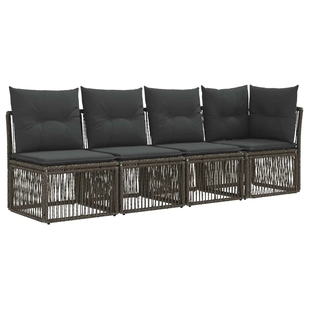 Set Divano da Giardino 11 pz Grigio polyrattan 3434255