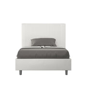 Letto Matrimoniale 160x210 cm con Rete e Contenitore Goya Bianco