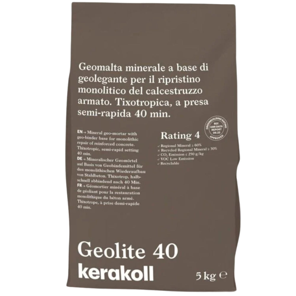 Geomalta minerale tixotropica geolite 40 per strutture calcestruzzo kerakoll *** formato 25 kg, confezione 1
