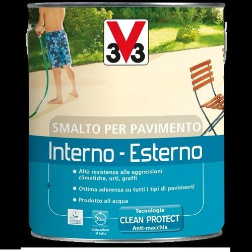 Smalto mattone  pavimenti interno ed esterno all'acqua 2,5 lt