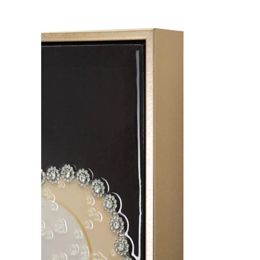 Stampa su Tela Donna con Fiore, Multicolore, Legno, 62x4x92 cm
