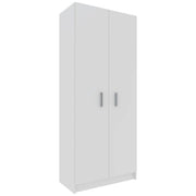 Armadio Armadietto Multiuso A Colonna Paige con 2 Ante e 5 Ripiani Ingresso Camera da Letto 73 x 180 x 37 cm Colore Bianco