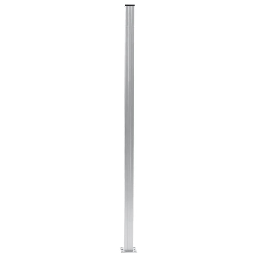 Pali per Recinzione 2 pz in Alluminio 185 cm 49076