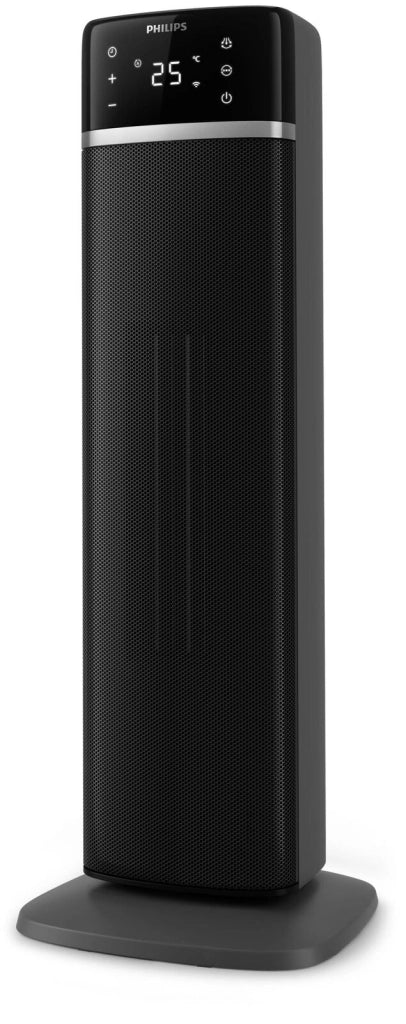 Philips CX5120-11 Serie 5000 Termoventilatore Torre 2000W AI Wi-Fi App 40,5 dB oscillazione 60° per ambienti fino a 20 m² colore Nero