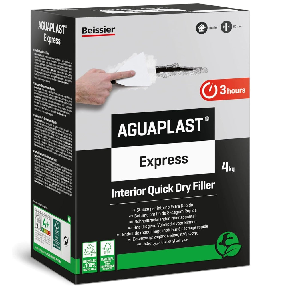Aguaplast express stucco in polvere extra rapido per ambienti umidi 4 kg
