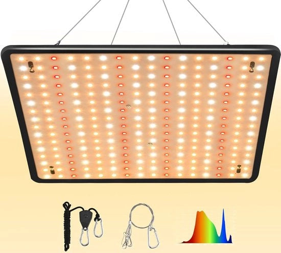 Lampada LED per la coltivazione EW1000 - Spettro completo con UV e IR - 3 metro cavo - Piante di camera e coltivazione in serra - Seme di fiori - Serra 60x60cm