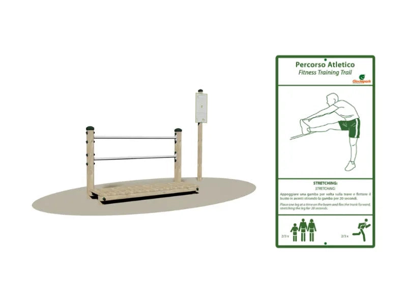 Stazione Inizio Percorso 3011 Giochipark legno cartello Dibond outdoor fitness - Cartello gambe