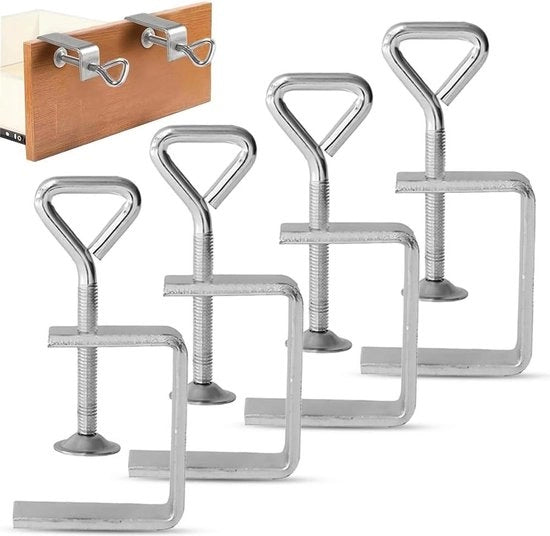 Clessidra in acciaio inossidabile 50 mm - 4 pezzi - Clessidra a vite piccola - Clessidra da carico - Tornio da fissaggio - Clessidra da tavolo - Kit di clessidre per carpenteri - Set di clessidre per diametri 7-48 mm.