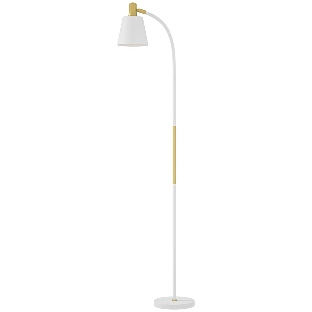 Lampada da terra regolabile 127-160 cm ¨C Xylo ¨C E27 bianco con interruttore