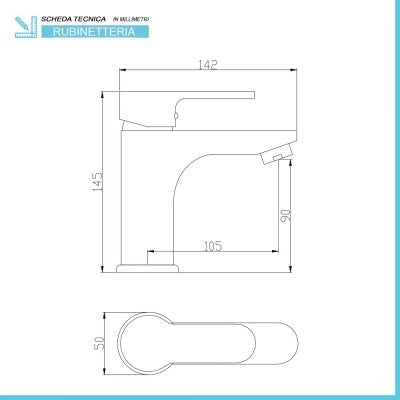 Set rubinetti lavabo e bidet cromati Paco piletta inclusa