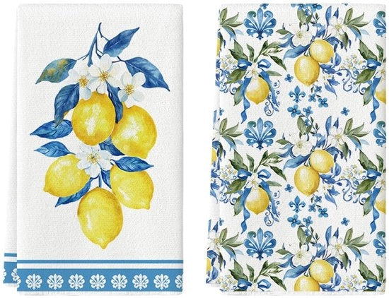 Set di tovaglie estive per cucina - 42 x 65 cm - Disegno fiori - Ideale come regalo - Adatto a tutte le età