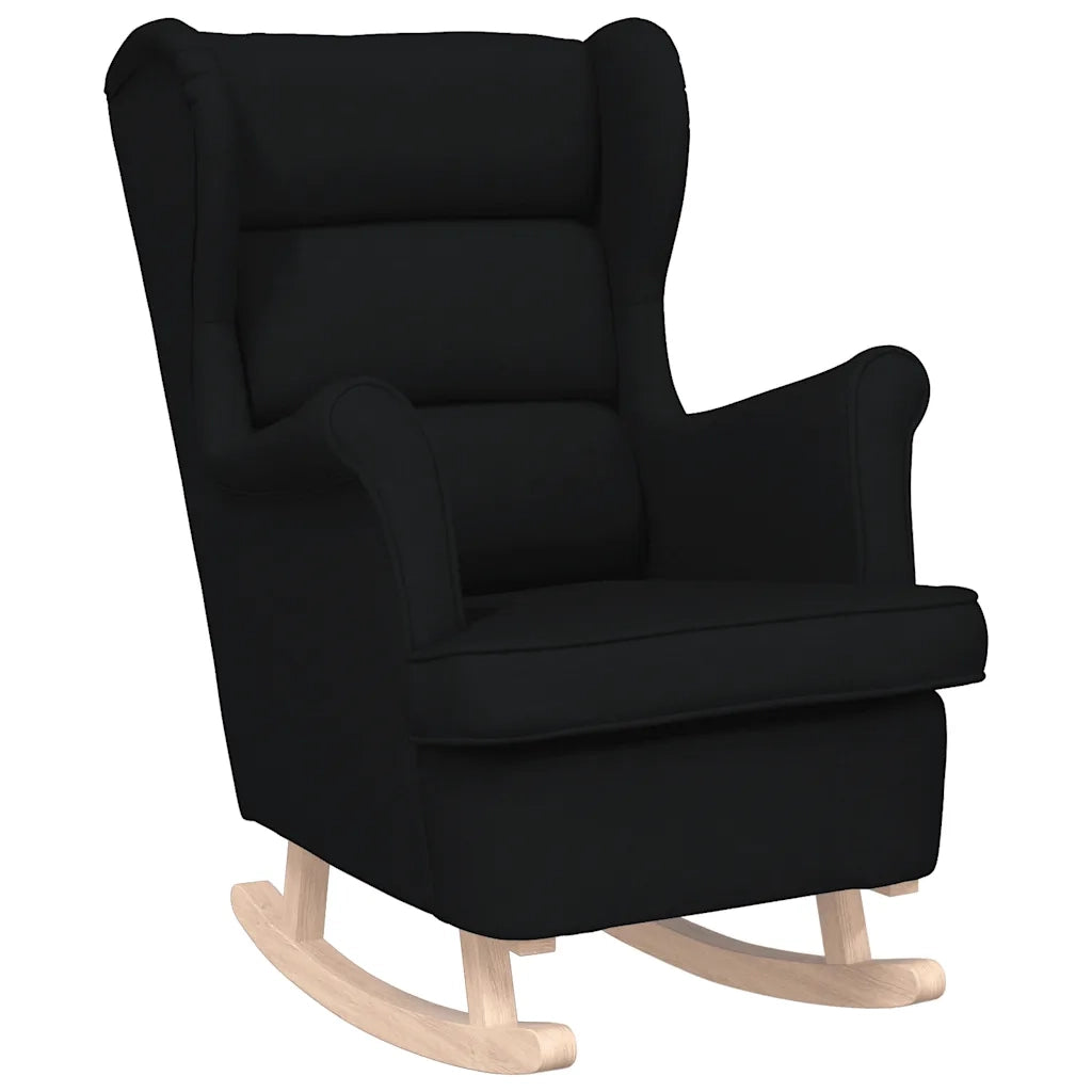 Sedia a Dondolo Nera 74x90x102 cm in Tessuto 4016921